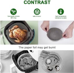 Sander Shop Siliconen vorm Heteluchtfriteuse, accessoire voor Philips Dual Basket Airfryer 3000-serie 6L/3L, heteluchtfriteuse, siliconen vorm, airfryer-accessoires voor Philips Airfryer 3000 Dual Basket, — thumbnail 7