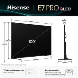 Hisense 100E7Q PRO - 100 inch - 4K QLED - 144hz - 2025 - Smart TV — thumbnail 10