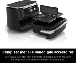 Ninja Foodi AF500EU Mega Dubbele Airfryer XXL - 10.4 Liter - Twee Kookvakken of Één MegaZone - Heteluchtfriteuse — thumbnail 3