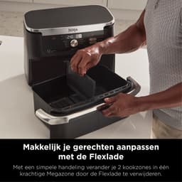 Ninja Foodi AF500EU Mega Dubbele Airfryer XXL - 10.4 Liter - Twee Kookvakken of Één MegaZone - Heteluchtfriteuse — thumbnail 4