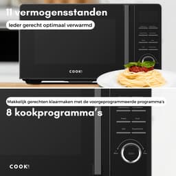 COOK-IT Vrijstaande Magnetron - 20L - 11 Sterktes - 8 Kookprogamma's - Nieuw Model - Microwave — thumbnail 3