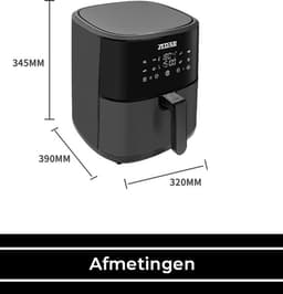 Airfryer XXL - Met APP - Groot 8 Liter - Heteluchtfriteuse - Zwart - Digital Touchscreen - 50 voorgeprogrammeerde gerechten Zedar AF600 — thumbnail 9