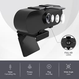 Smartify Webcam - HD Pro Webcam - Full HD 1080P - Ingebouwde Microfoon - Inclusief Webcam Cover - Webcam Voor Pc — thumbnail 4