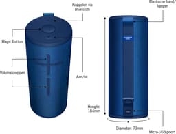 Ultimate Ears BOOM 3 - Draadloze Speaker - Bluetooth - Lagoon Blue — thumbnail 12
