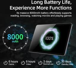 Elementkey Ai-Obsidian PRO - 4G LTE - GPS Tablet PC 10.1 Inch 12GB Ram + 384 GB Opslag - 8000Mah Android 12 - Tablet met Google — thumbnail 9