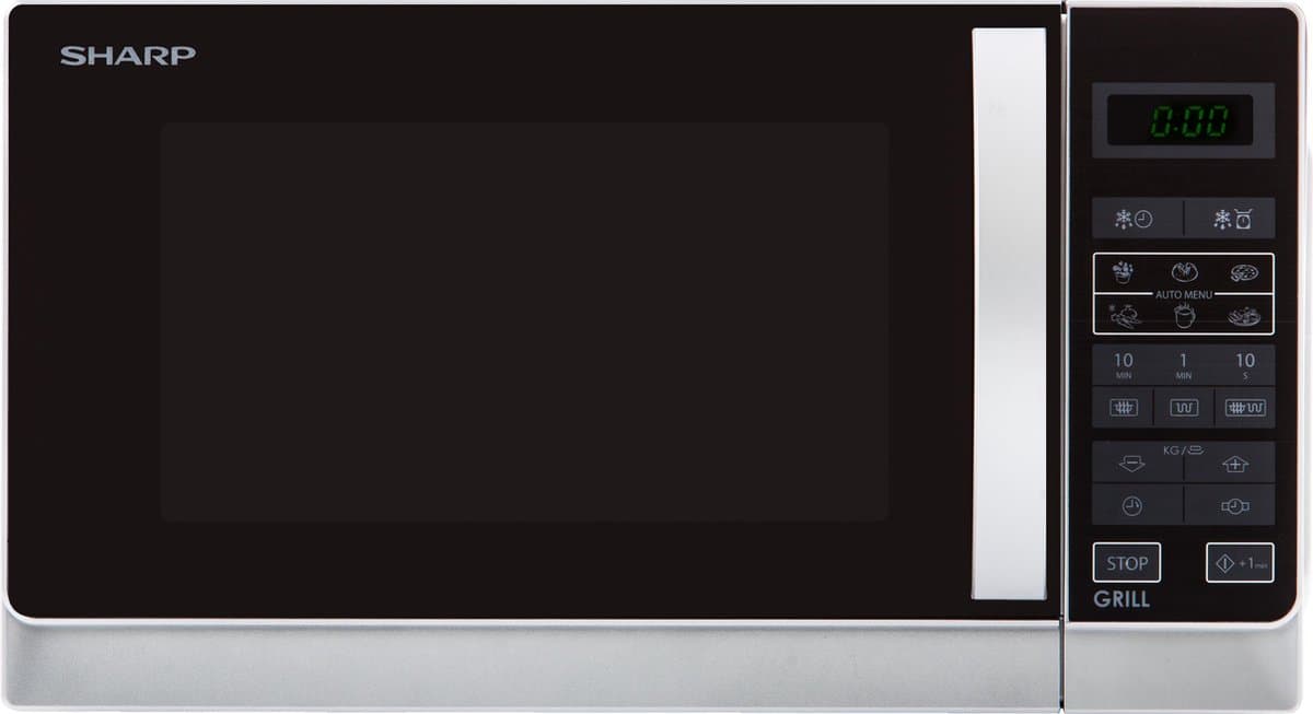 Sharp R642INW - Solo Magnetron - Grill - zilver — afbeelding 1