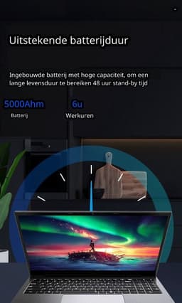 Elementkey PixelPro - Metalen Ultrabook 15.6 Inch Laptop - i5-1240P - 32GB Ram - 1 TB SSD - Vingerafdrukscanner - Grijs — thumbnail 6