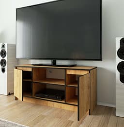 AKORD Furniture Factory OP0LRTV120CRA, Eiken, 2 schappen, Mat, 2 deur(en), 400 mm, 1200 mm — thumbnail 3