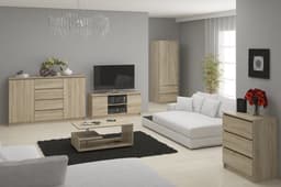 AKORD Furniture Factory OP0LRTVDAB001, Eiken, 2 schappen, Mat, 2 deur(en), 400 mm, 1200 mm — thumbnail 7