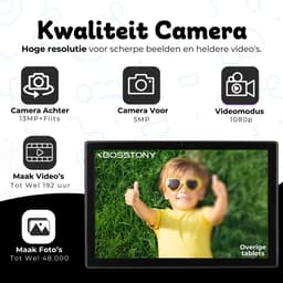 Bosstony Snelle Kids Tablet 10 inch - Ouderlijk Toezicht - 6000mAh Batterij - Android 13 - Incl Beschermpakket - Kindertablet vanaf 3 jaar — thumbnail 8