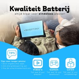 Bosstony Snelle Kids Tablet 10 inch - Ouderlijk Toezicht - 6000mAh Batterij - Android 13 - Incl Beschermpakket - Kindertablet vanaf 3 jaar — thumbnail 4