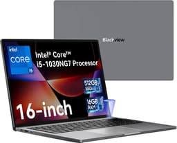 Blackview AceBook 12 Laptop - Intel Core i5-1030NG7 - 16 inch FHD - 16GB DDR4 - 512GB SSD /2 TB - Window 11 Pro Notebook - Dual Band 5G WiFi - UHD Graphics - Grijs — thumbnail 12