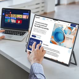 UPERFECT Portable Monitor E06 18.5" FHD 120Hz Touchscreen Draagbaar Monitor with 10-Point Touch & USB-C for Gaming/Design for Laptop/Switch/MacBook VESA Mount — thumbnail 9