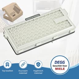 DEGG - 2X HEPA filter - Geschikt voor Miele Airclean 50 / SF-HA 50 - hoogwaardige Stofzuigeraccessoires - Vervangt Orginele Miele Filter - 2 STUKS(S) — thumbnail 2