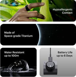 ULTRAHUMAN Ring AIR – Smart Ring | Geen maandabonnement | Bepaal eerst de juiste maat met de Sizing Kit | Slaaptracker - Hartslagmeter - Fitnesstracker – Raw Titanium – Size 9 — thumbnail 8