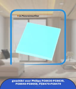 2x Filterset 4 stuks geschikt voor Philips Power Cyclone Philips FC8058/01 Stofzuigerfilter PowerPro Active Compact vervangingsfilter FC8630-FC8639, FC8640-FC8649, FC8470-FC8479 — thumbnail 6