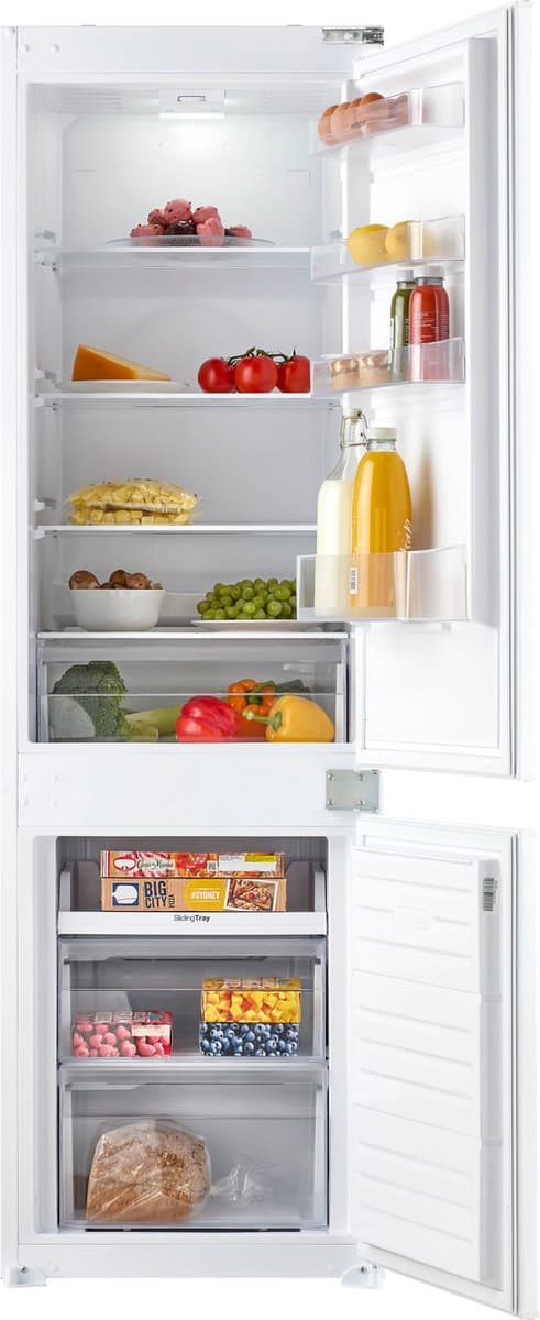 Inventum IKV1786D 178 cm energiezuinige inbouw koel-vriescombinatie - 251 liter - Koelkast met vriesvak 70 liter - Vershoudlade - Supervriezen - Led-verlichting - Deur op deur - Wit — afbeelding 1