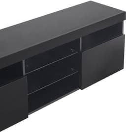 Zwart modern TV-meubel, helder paneel, variabele LED-verlichting, woon- en eetkamer 180cm — thumbnail 7