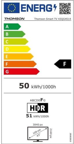 THOMSON 43QG4S14 - QLED-TV 43" (109 cm) - 4K 3840x2160 - HDR 10 - Google TV - 2 x HDMI 2.1 + 2 x HDMI 2.0 — thumbnail 6