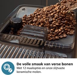 Philips 2200 Series - Espressomachine - 2 Soorten Koffie & Heet water - Melkopschuimer voor Cappuccino - Keramische molen - Volautomatisch - Zwart - Koffiemachine met bonen - EP2220/10 — thumbnail 5