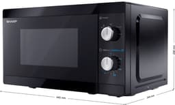Sharp YC-MS01E-B Solo Magnetron - 800 Watt - 20 liter - zwart — thumbnail 7