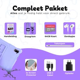 Bosstony Snelle Kids Tablet 10 inch - Ouderlijk Toezicht - 6000mAh Batterij - Android 13 - Incl Beschermpakket - Kindertablet vanaf 3 jaar — thumbnail 10