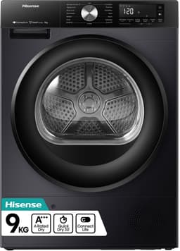 Hisense 3S Serie DH3S902BB3 - Zwarte Wasdroger met Energielabel C - Warmtepompdroger - 9kg - ConnectLife - Trommelverlichting - AutoDry - Quick Dry - Allergy Care — thumbnail 13