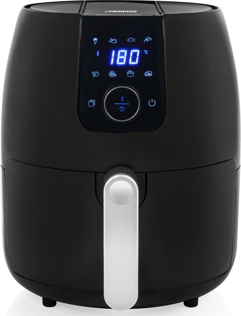 Princess Digitale Airfryer XXL 182025 - Heteluchtfriteuse - 4.5 liter - 8 voorgeprogrammeerde programma’s - Inclusief grillrek - 1500 W - Zwart — afbeelding 1