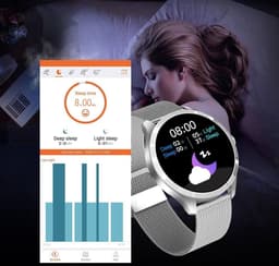 Belesy® BQSiRgPk Pro - Smartwatch Dames – Smartwatch Heren - Horloge - 1.28 inch - Kleurenscherm - Stappenteller - Bloeddruk - Hartslag - 75+ Wijzerplaten – Sporten – Goud – Siliconen – Roze – extra polsband Panterprint - Kerstcadeau — thumbnail 8