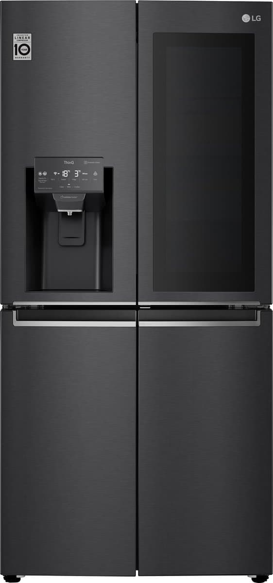 LG GMX844MC6F amerikaanse koelkast Vrijstaand 508 l F Zwart — afbeelding 1