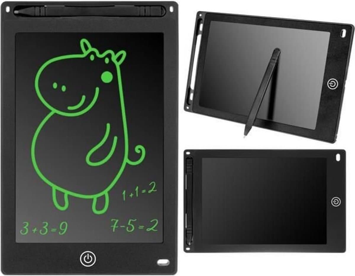 Tekentablet voor kinderen - Zwart - 8,5" - Notitieblok - Grafische tablet - Tekenbord kinderen - Tekentablet - LCD Tekentablet kinderen - Grafische tablet kinderen - Kindertablet zwart — afbeelding 1