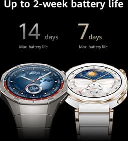 HUAWEI WATCH GT5 Pro 46mm Zwart Fluoroelastomeer Horlogeband - Ondersteuning van Golf en Duiken van 40 meter- Verbeterd 24/7 gezondheidsbeheer - Tot 2 weken batterijduur - Compatibel met iOS & Android — thumbnail 11