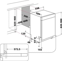 Bauknecht B0U D641A X | Onderbouw vaatwasser | 60 cm C label — thumbnail 2