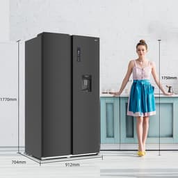 CHiQ FSS559NEI42D - Amerikaanse koelkast - 559 Liter - No Frost - 5.5 L Waterdispenser - Digitaal LED Display - Inverter Compressor - Snelvriezen tot -32℃ - 12 jaar garantie op compressor — thumbnail 5