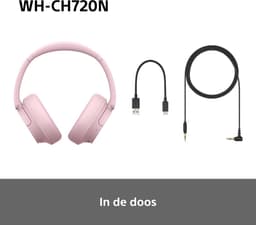 Sony WH-CH720N – Draadloze over-ear koptelefoon met Noise Cancelling - Roze — thumbnail 8