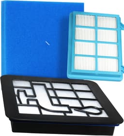 Dparts hepa filter met motorfilter en schuimfilter geschikt voor Philips - voor PowerPro Compact en PowerPro City zakloze stofzuiger - 1 set (3-delig) - stofzuigerfilter allergiefilter - nr. FC8010 FC8010/01 - 432200538211 — thumbnail 1