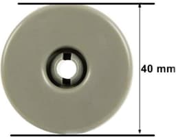 Vaatwasserwielen - Universeel vaatwasser wiel van onderkorf - Geschikt voor AEG Favorit, Privileg, Zanussi Accessoires voor bovenste onderste rekwielen - 8 stuks - 40 mm — thumbnail 7