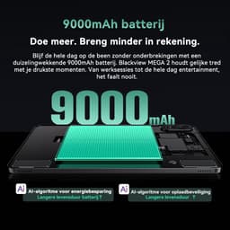 Blackview MEGA 2 Tablet Sets - Android 15 - 4G LTE+WiFi - 12 Inch - 36GB RAM - 256GB - Widevine L1 - 9000mAh - Grijs — thumbnail 12