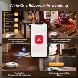 Roborock QV 35S Robotstofzuiger–10000 Pa zuigkracht– Dubbele anti-klitborstels– Slimme obstakelvermijding–Dubbele opklapbare– Draaiende dweilen– Automatisch dweilen–Zelfdrogend– Wit–Qrevo plus Upgrade — thumbnail 6
