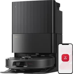Roborock Qrevo S5V-Robotstofzuiger met dock-12000 Pa zuigkracht-FlexiArm-dweilen-Reactief obstakel vermijden-Dubbele anti-klitfunctie-Warmeluchtdroging-Obstakelvermijding en slimme navigatie-Zwart — thumbnail 1