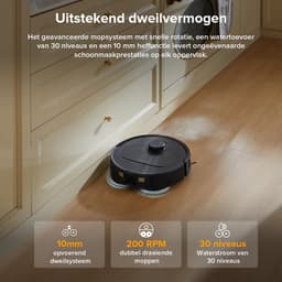 Roborock QV 35A robotstofzuiger - 8000Pa - met dweilfunctie - anti-verstrengeling - Dual Liftable Spinning Mops - Reactive Tech Obstacle Avoidance - Zelfreinigend - 2,7 L stofzak - 4 L watertank - Qrevo Plus/Qrevo upgrade — thumbnail 10