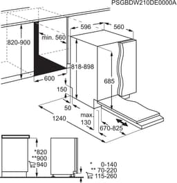 AEG FSK94858P inbouw vaatwasser (60 cm) geschikt voor IKEA METOD — thumbnail 2