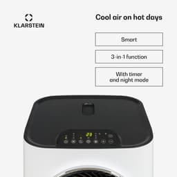 Klarstein mobiele airconditioner met luchtafvoerslang, 5-in-1 airconditioner, ventilator, luchtontvochtiger, luchtreiniger & nachtmodus, app-bediening, kleine & draagbare airconditioner voor thuis & op kantoor, 12000 BTU,4 kW voor 59 m² 50 dB — thumbnail 4