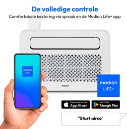 MEDION Smart Split Caravan Airco P502 (5000 BTU, 3-in-1, Koelen, Ontvochtigen, Ventileren, tot 12m², incl. Montageset, voor Caravan, Camper, WiFi, App-Functie, MD 37735) — thumbnail 3
