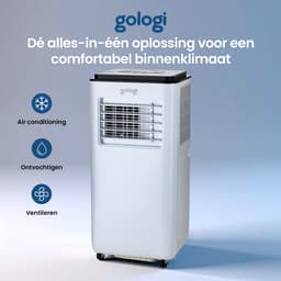 Gologi 3-in-1 Mobiele Airco - Aircooler met Wifi en App - 9.000 BTU/h - Met Raamafdichtingskit - Inclusief Afstandsbediening – Geschikt voor Slaapkamer - Wit — thumbnail 10
