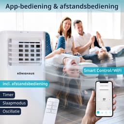 Könighaus - Mobiele Airco - Snel & Efficiënt - 7000 BTU - Afstandsbediening en App — thumbnail 7