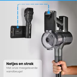 Luxari S1000 Steelstofzuiger Draadloos - 4 Extra Filters - 4 Opzetstukken - Stofzuiger Draadloos - Zonder Zak - Snoerloze Stofzuiger - Kruimeldief - Vacuum Cleaner - Draadloze Stofzuiger - Accu Stofzuiger — thumbnail 4