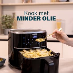 Princess Digitale Airfryer 182238 - 4 liter - PFAS vrij - Groot - Heteluchtfriteuse - Zwart - Digital Touchscreen - 8 Automatische Programma's - Inclusief in hoogte verstelbaar Grillrack — thumbnail 11