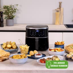 Princess Digitale Airfryer 182238 - 4 liter - PFAS vrij - Groot - Heteluchtfriteuse - Zwart - Digital Touchscreen - 8 Automatische Programma's - Inclusief in hoogte verstelbaar Grillrack — thumbnail 9