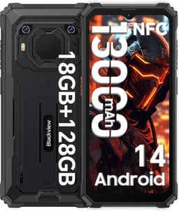Blackview BV6200 Pro - Robuuste Smartphone - 18GB RAM - 128GB - 13000mAh - 6,56 inch - 4G Dual SIM - Android 14 - IP68 Waterdicht - NFC GPS - Zwart — thumbnail 1